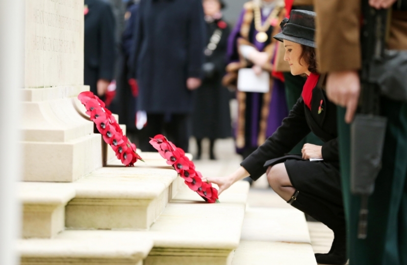 VILLIERS REPRESENTS HM GOVERNMENT AT REMEMBRANCE SERVICE 2